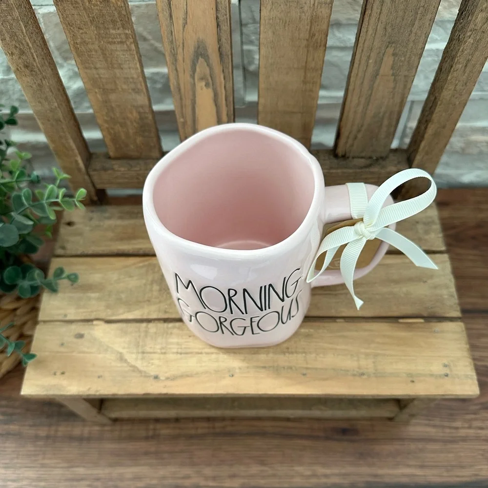 🆕 Rae Dunn | "MORNING GORGEOUS" Pink Mug! - Picture 4 of 9